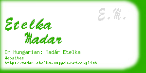 etelka madar business card